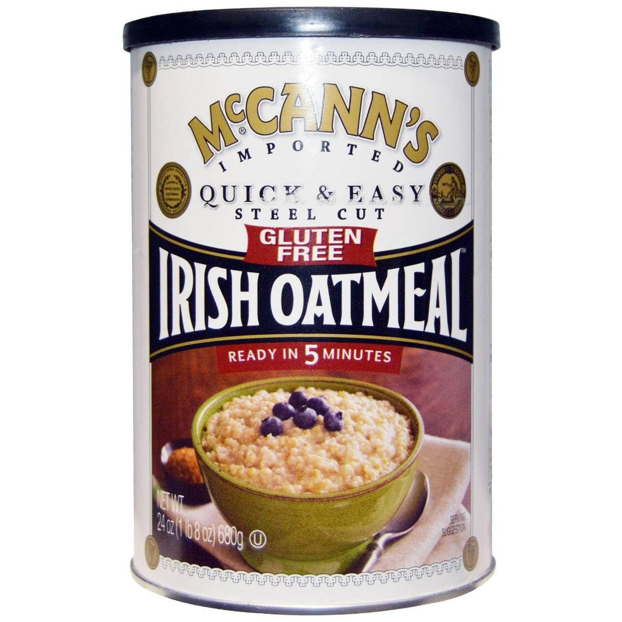 

McCanns Irish Oatmeal, Ирландская овсянка, Steel Cut, без глютена, 24 унций (680 г)