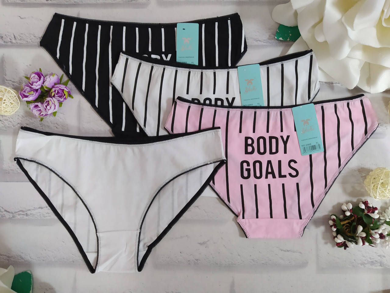 

Трусы женские XL 48 хлопок норма Остатки SO-2966, Разные цвета