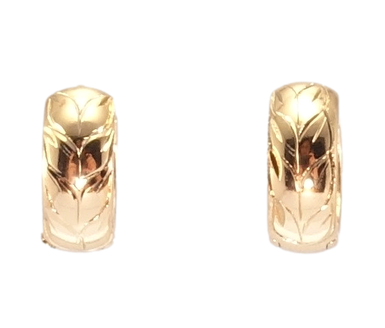

Серьги Xuping Позолота 18K колечки "Орнамент колосок"