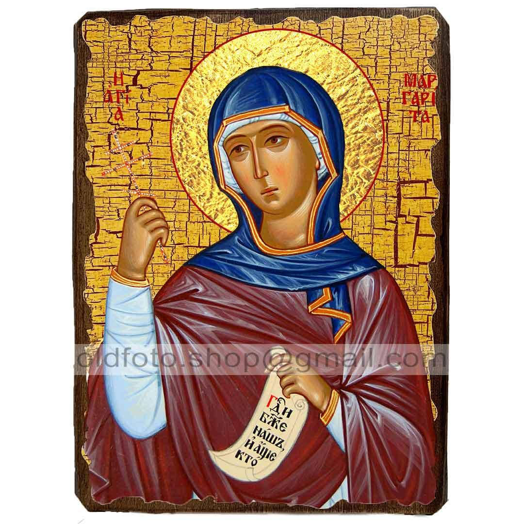 

Икона Марина (Маргарита) Антиохийская Великомученица ,икона на дереве 170х230 мм