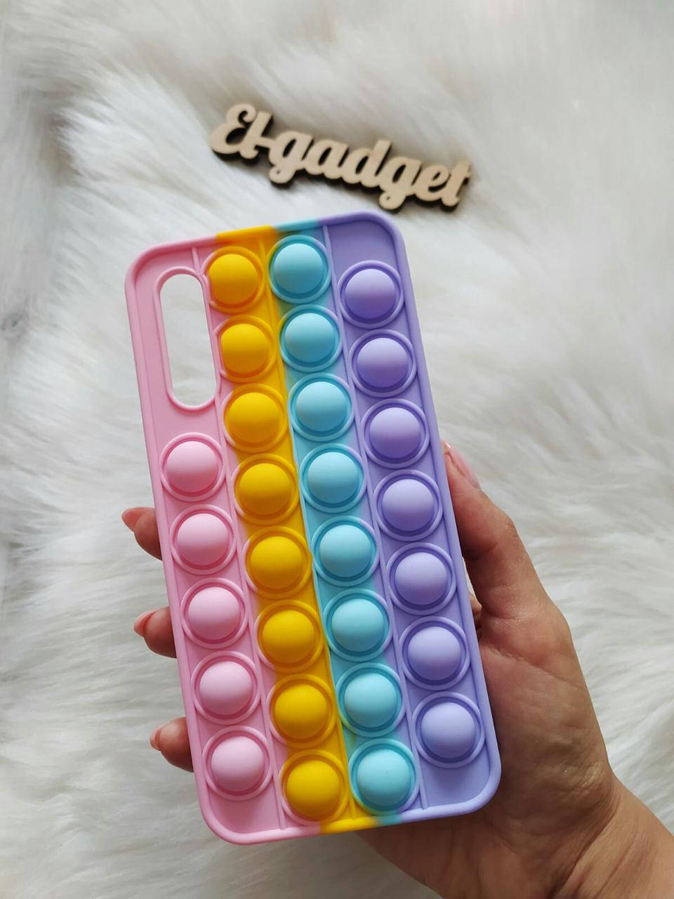 

Чехол Pop it для Samsung A70 (A705) / A70s Попит антистресс силиконовый цветной, Разные цвета