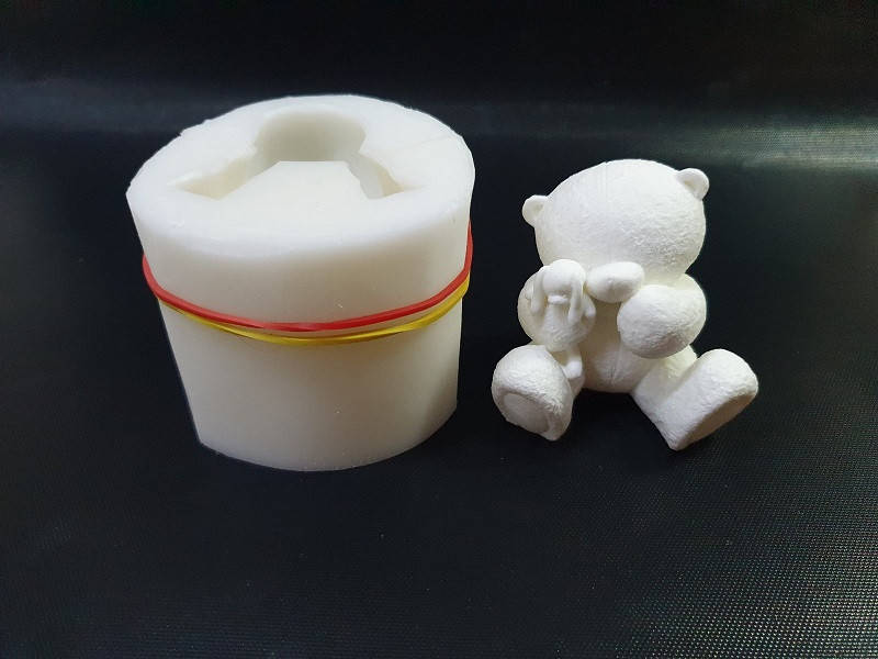 

Молд силиконовый 3D Мишка плюшевый с зайкой №2