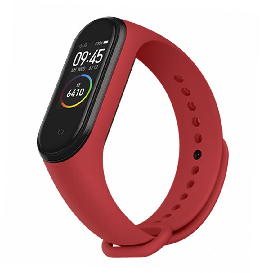 

Ремешок mi band 4 ремешок к браслету Mi Band 3 силиконовый темно-красный