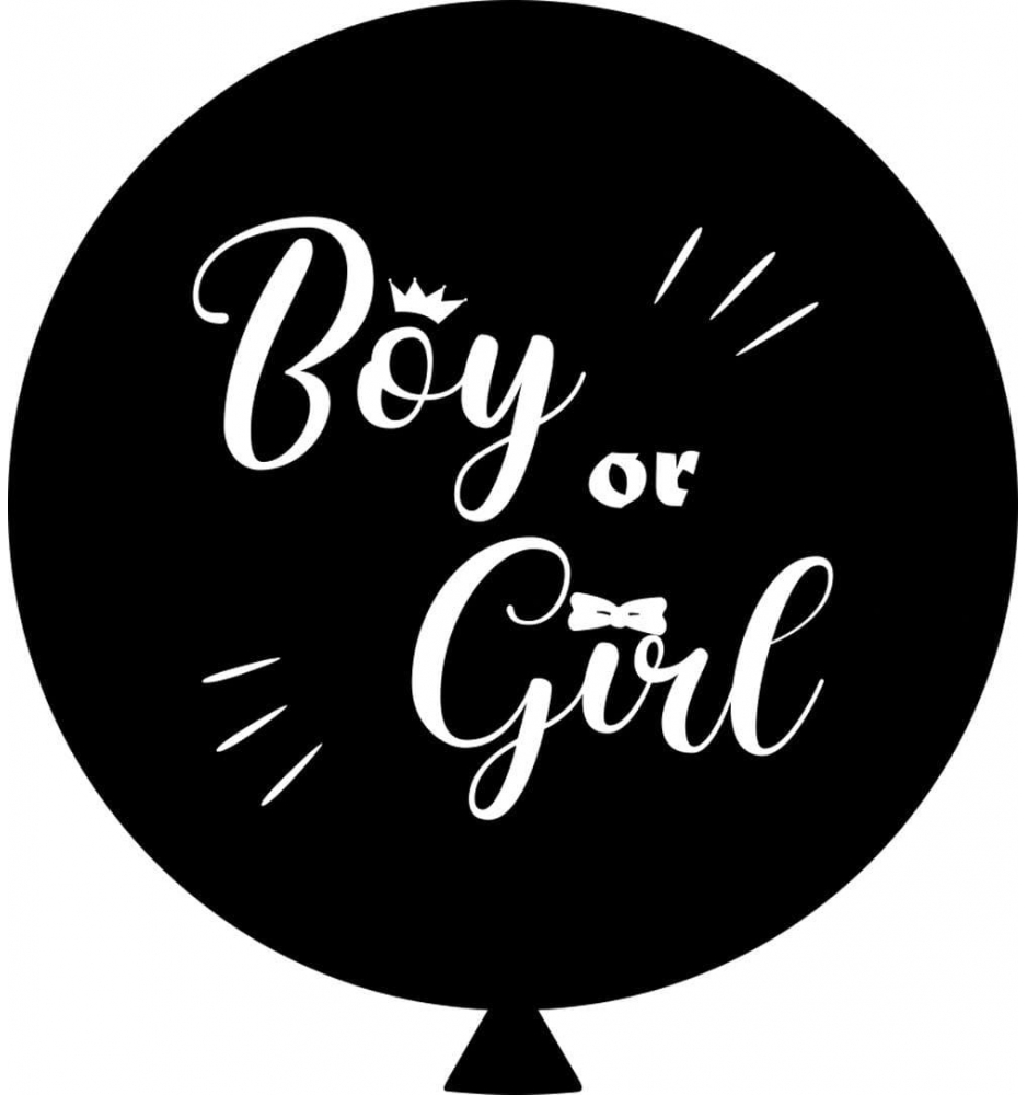

Латексный шарик Gemar 31"(80 см) (Без полос) Boy or Girl, Разные цвета