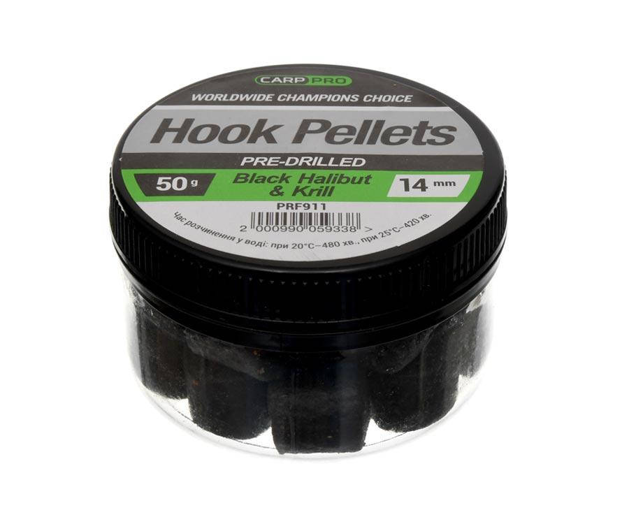 

Насадочный пеллетс Carp Pro Hook Pellets Pre-Drilled Black Halibut&Krill 14мм