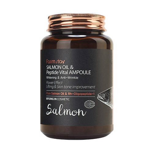 

Ампульная сыворотка для лица с пептидами и маслом лосося FarmStay Salmon Oil & Peptide Vital Ampoule