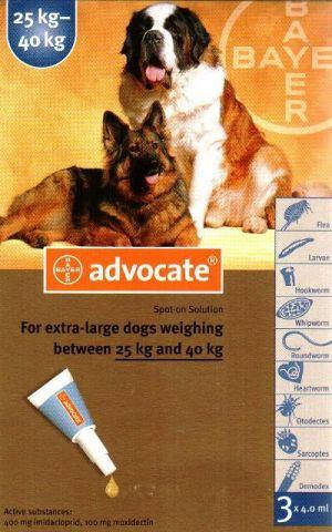 

Advocate капли для собак весом от 25-40 кг, 1 пипетка( Bayer)