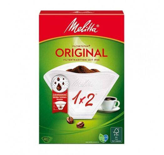 

Фильтры бумажные Melitta Original 1X2 (белые), Белый