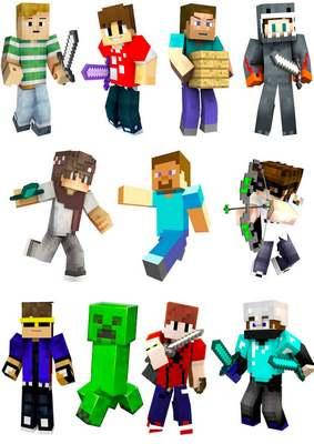 

Вафельная картинка для маффинов, топперов, пряников "Minecraft" (лист А4)