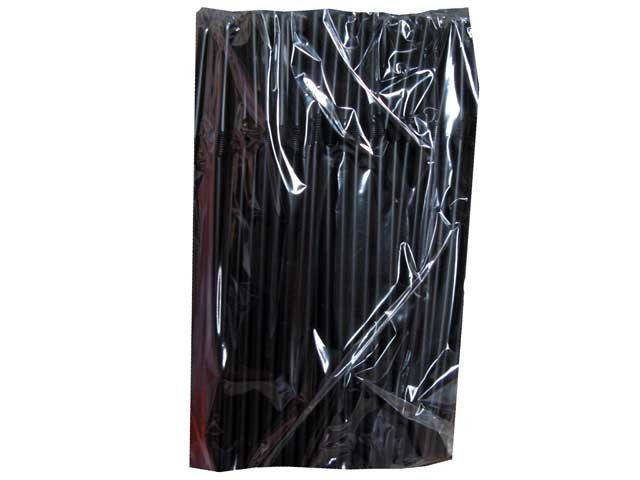 

Трубочки для мартини черные d 4,8-12,5 см (200 штук), Черный