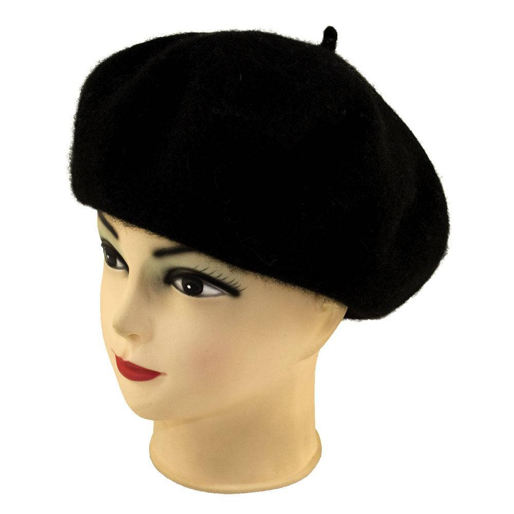 

Женский берет фетровый/шерстяной классический BF-00v1 Чёрный, Черный