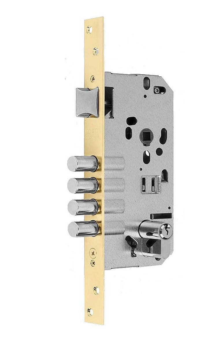 

Корпус врезного замка МСМ 601М 85 PZ 4-х ригельный латунь