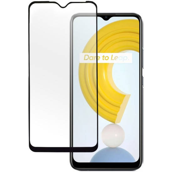 

Защитное стекло для Realme C21Y на весь экран 5д стекло на телефон реалми с21у черное NFD, Черный