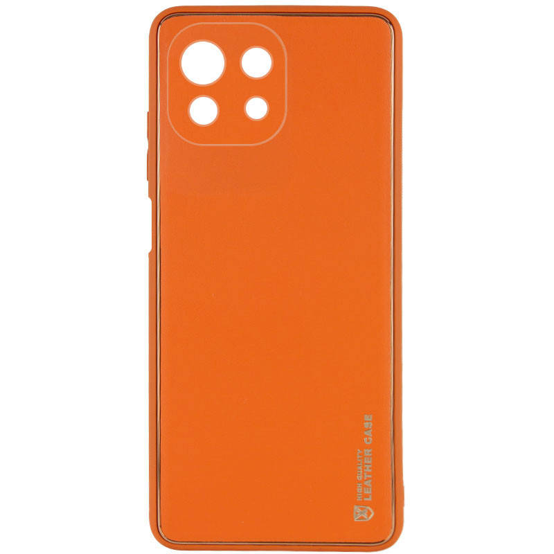 

Кожаный Чехол для Xiaomi Mi 11 Lite (Оранжевый / Apricot)