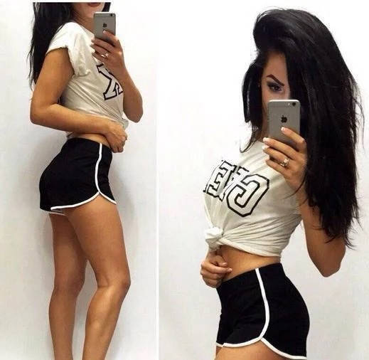 

Женские шорты в спортивном стиле, Черный