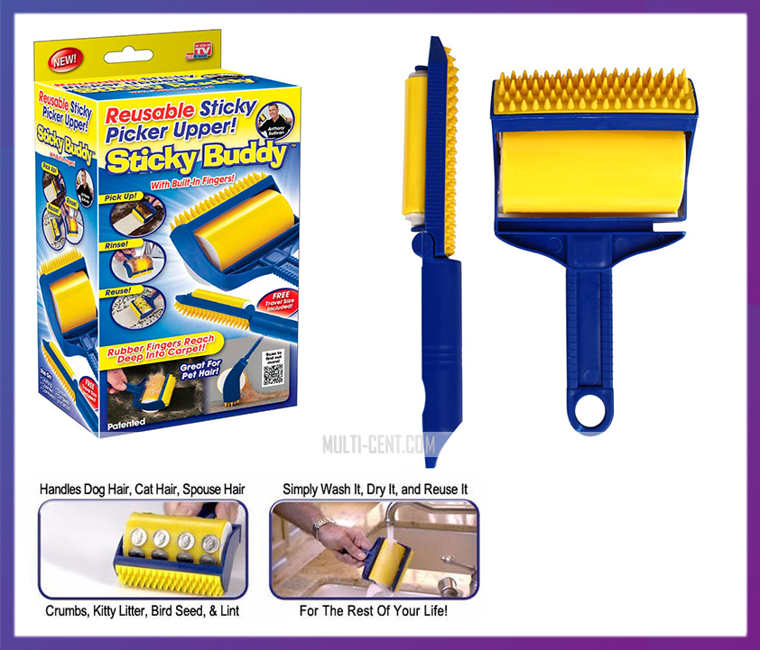 

Валик для чистки одежды Стики Бадди (Sticky Buddy), Желтый