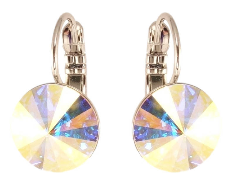 

Серьги Xuping Родий с кр-ми Swarovski французский замок "Кристаллы АВ на дужках" ø 11мм