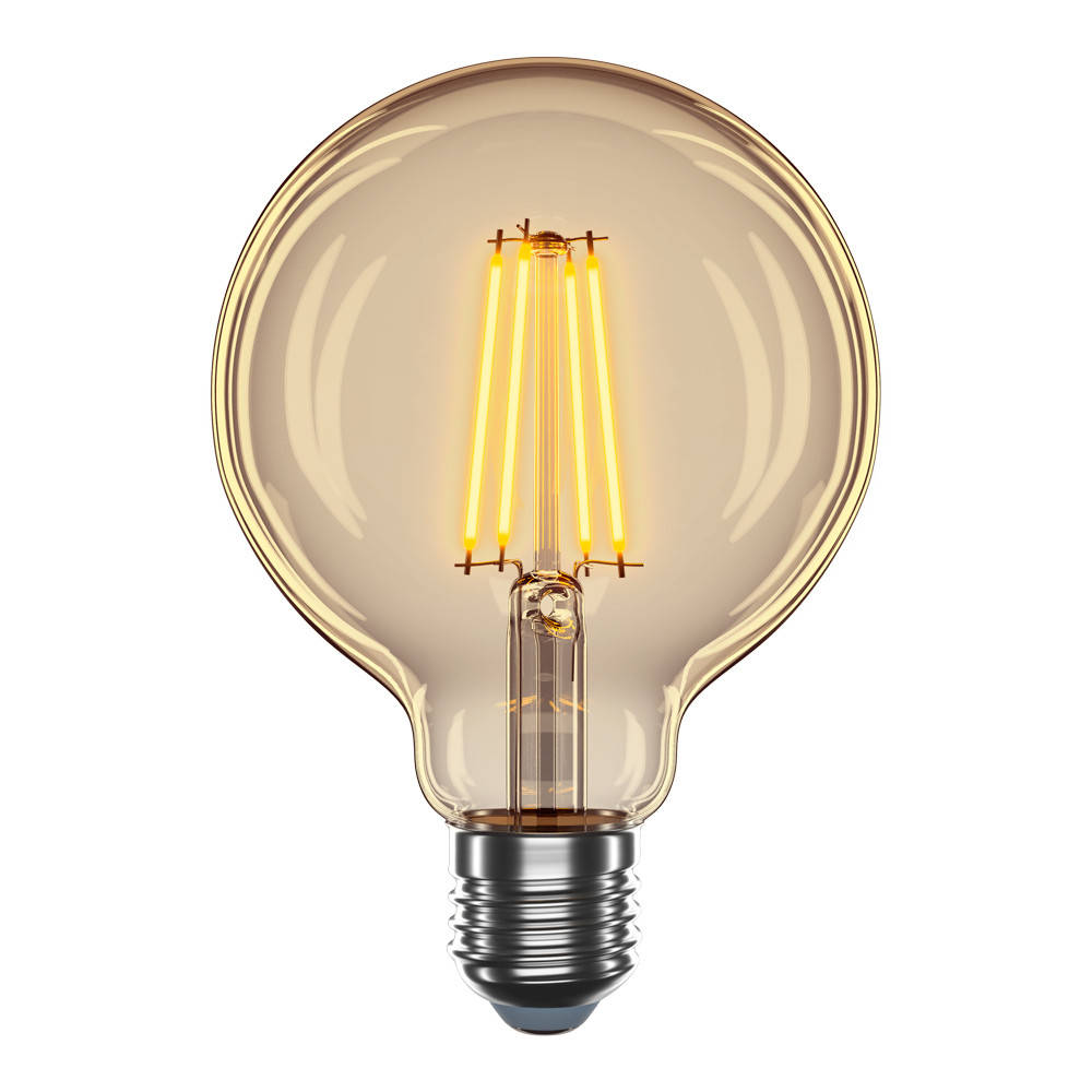 

Лампа LED V-Filament-Amber-G95 4W E27 2200K 400Lm 21-46-13 Velmax