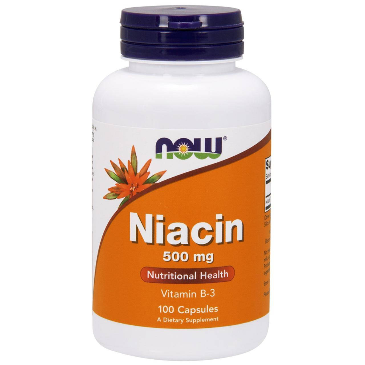 

Bитамин Б3 Ниацин Vitamin B3 - Niacin Now Foods Bитамин В3 500 мг, 100 капсул