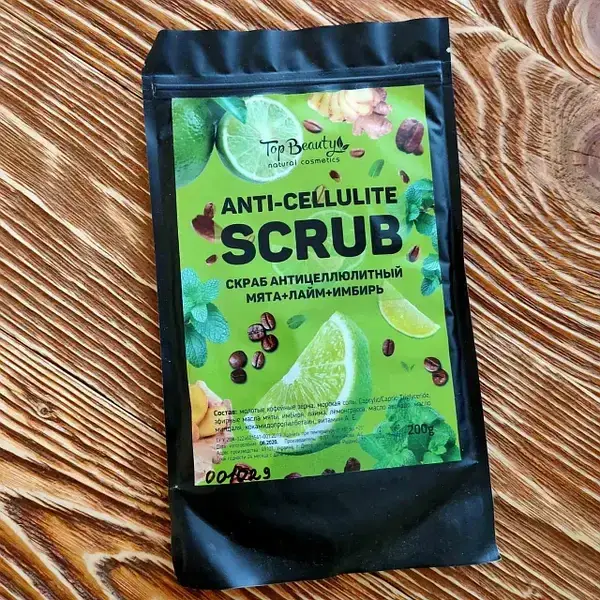 

Антицелюлітний Скраб м'ята+лайм+імбир Top Beauty Anti-cellulite Scrub