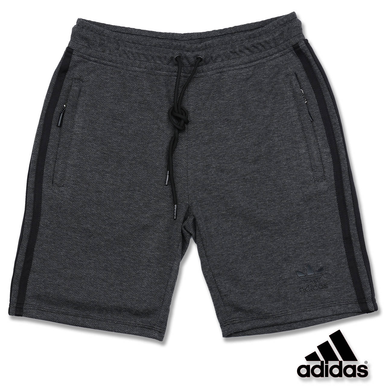 

Шорты антрацит ADIDAS с лампасами Б-522 короткие ANTR S(Р) 21-411-018