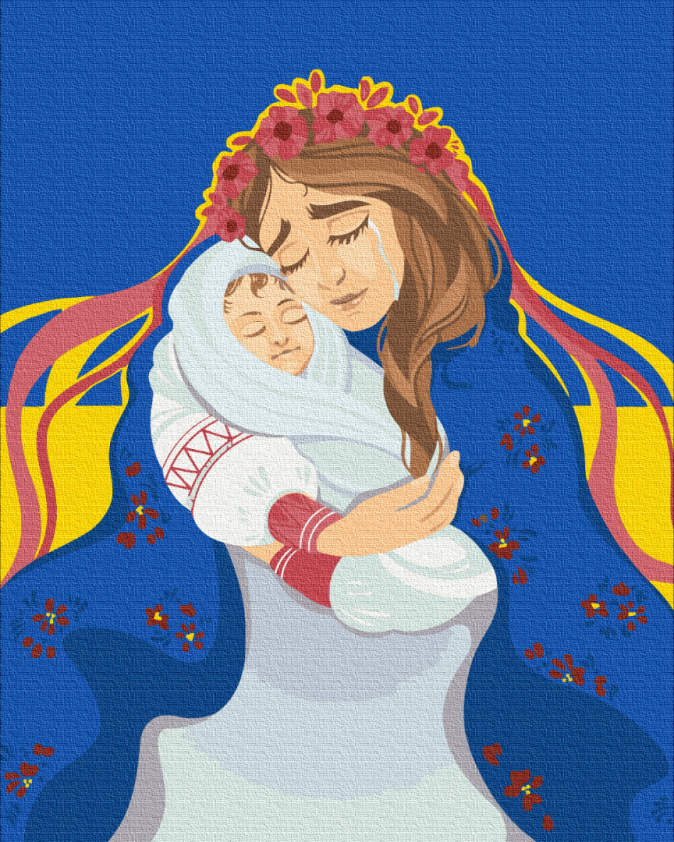 

Картина по номерам Мама Украина (BS53077) 40 х 50 см (Без коробки)