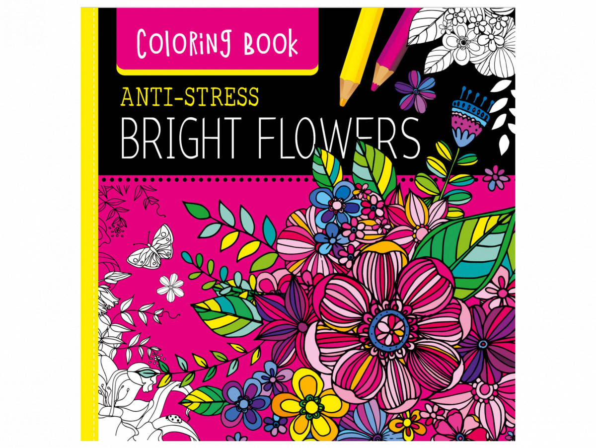 

Альбом раскраска для скетч маркеров Sketch Pad "Bright flowers" (36 листов, 25*25, тв. переплет)