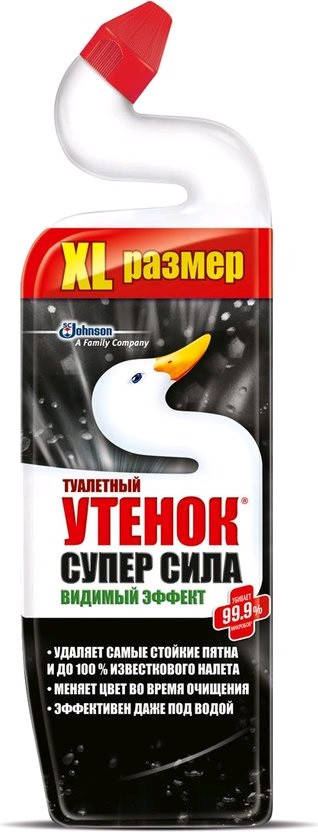 

Туалетный Утенок чистящее средство для унитаза Супер сила Видимый эффект 900 мл