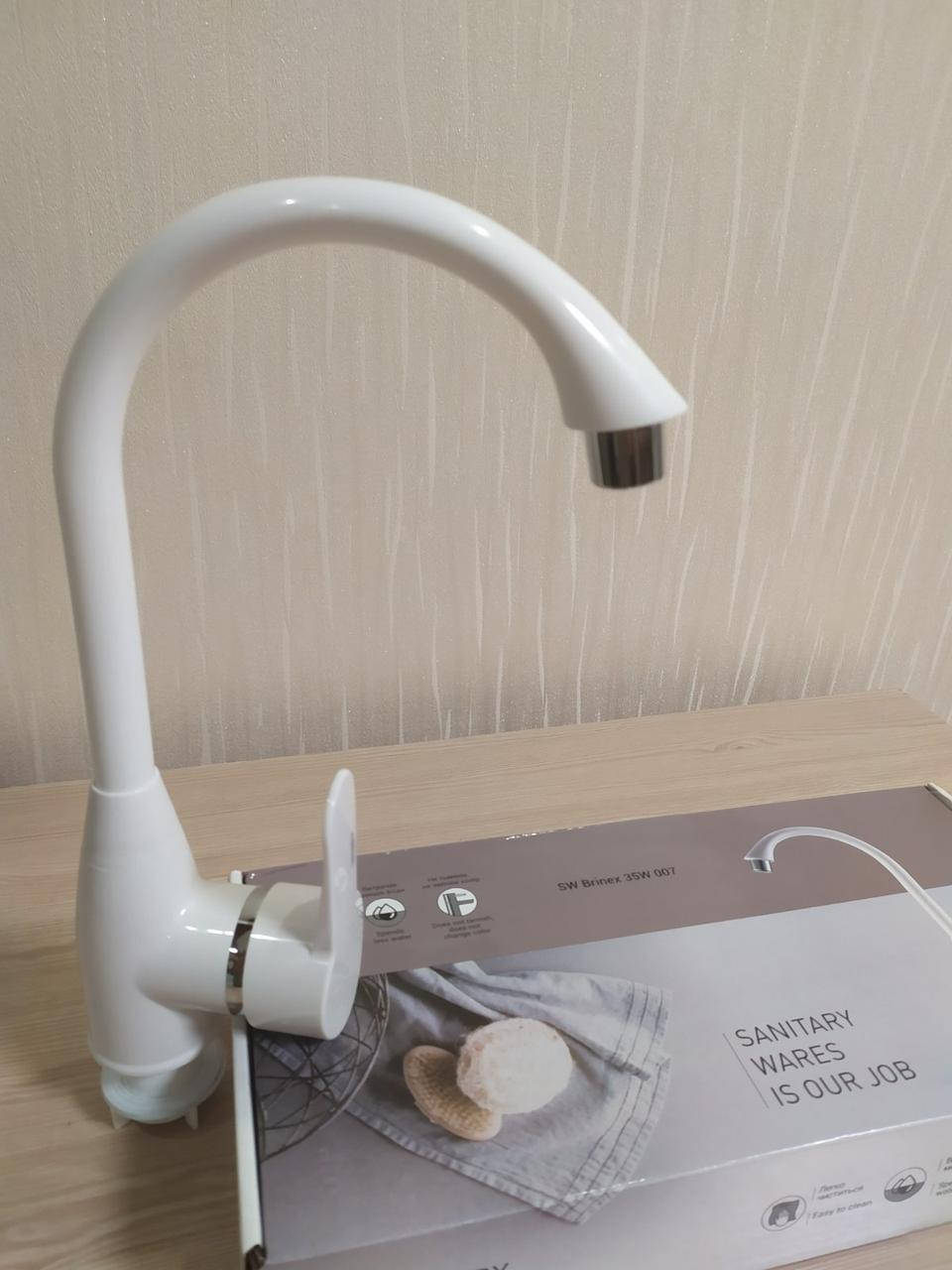 

Смеситель для кухни из термопластичного пластика SW Brinex 35W 007 U, Белый