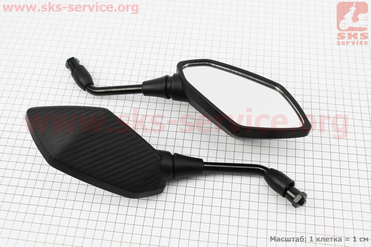 

Зеркала к-кт на мотоцикл "призма" карбон, м10