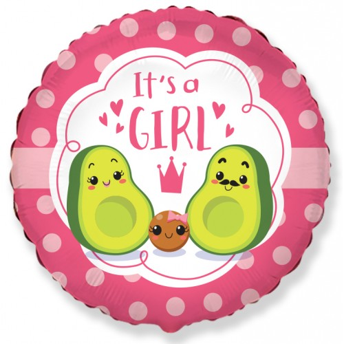 

Коло фольговане 18" Its a girl Авокадо, Розовый