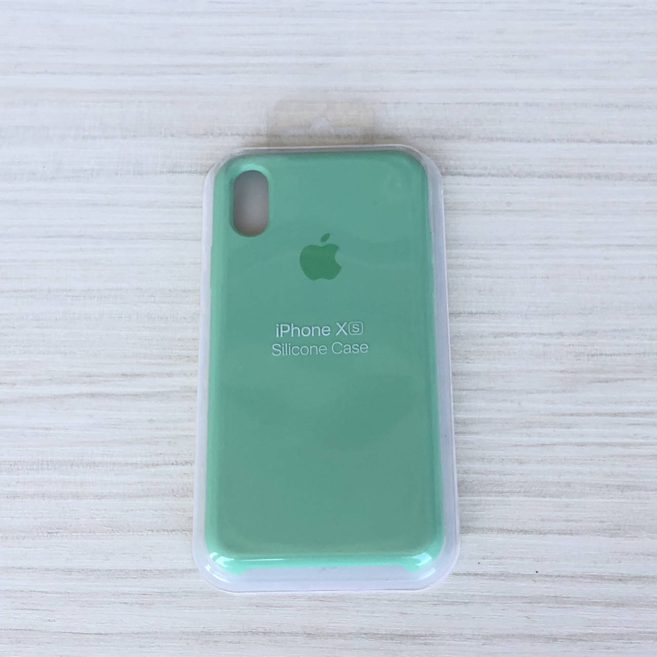 

Силиконовый чехол для iPhone X/Xs, ярко-мятный, silicone case spearmint