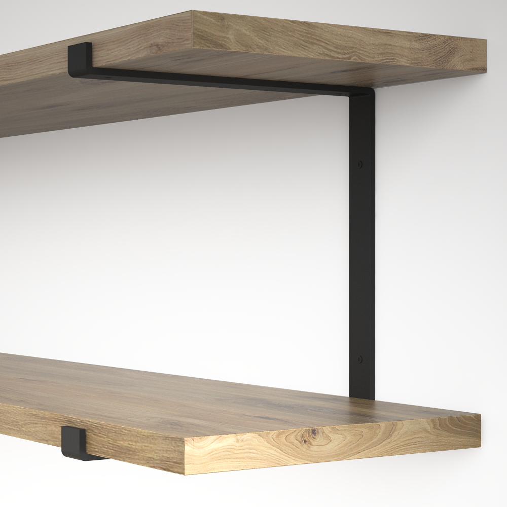 

Кронштейн для полки из металла 312×30mm, H=340mm, Черный