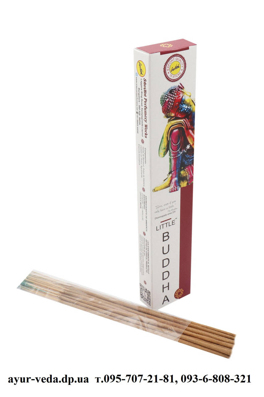 

Пахощі Little Buddha, Sree Vani, 15г, Аромапалочки масальные Благовоние пыльцовое Маленький Будда Шри Вани,