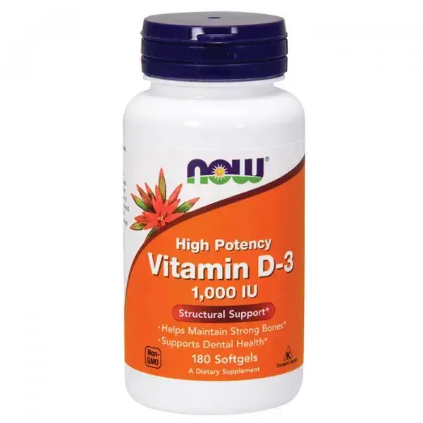 

Витамин Д3 Now Foods Vitamin D3 1000 IU 180 softgels