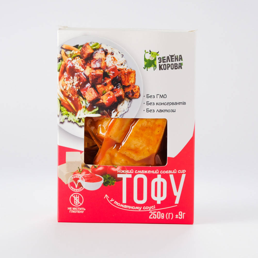 

Тофу жареный в томатном соусе, 250 г Зелена Корова