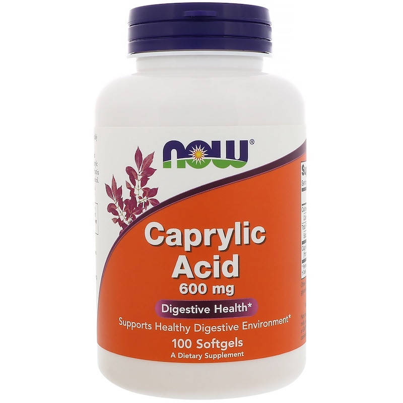 

Каприлова кислота NOW Foods Caprylic Acid 600 mg 100 Softgels