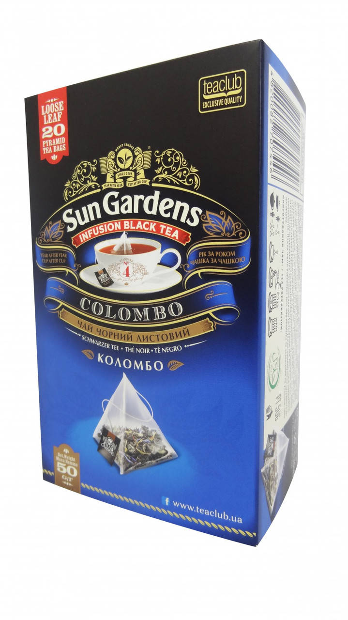 

Чай черный и зеленый Sun Gardens Colombo 20 пирамидок