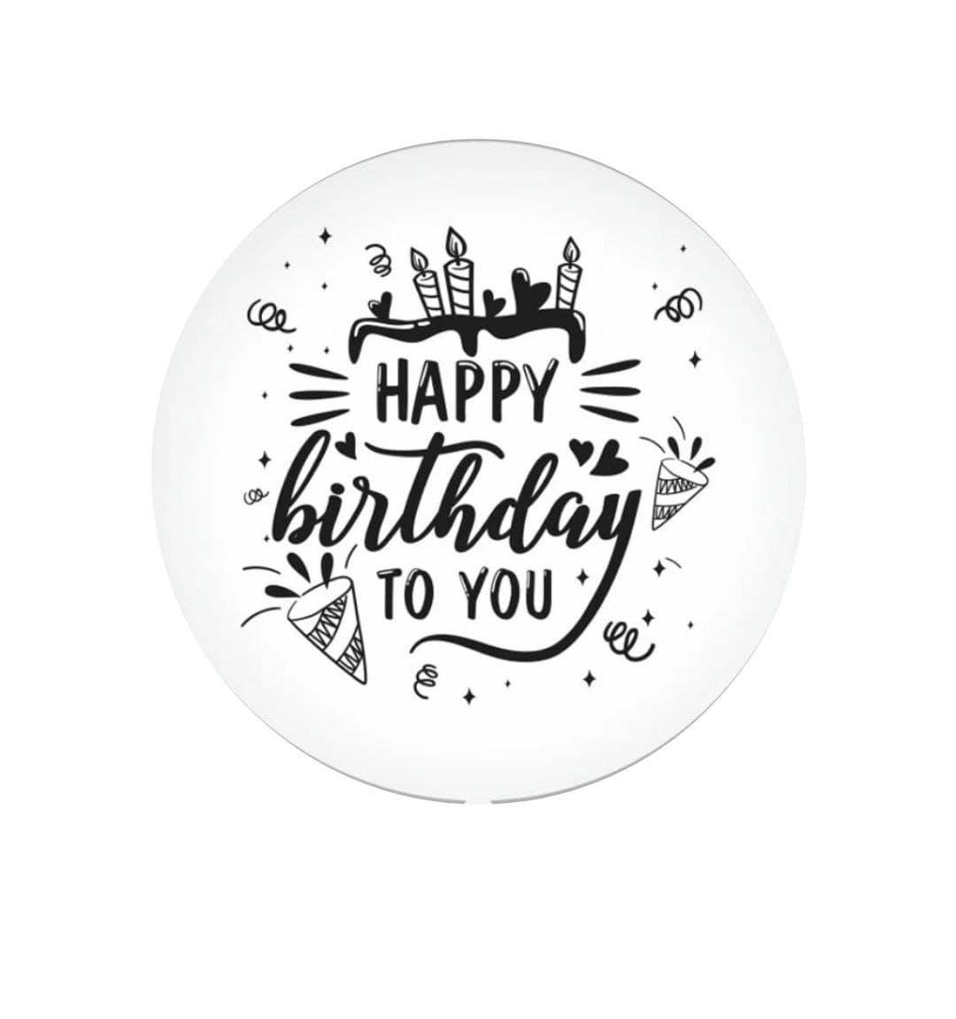 

Латексный воздушный шар Gemar Happy Birthday, белый, 30" 80 см