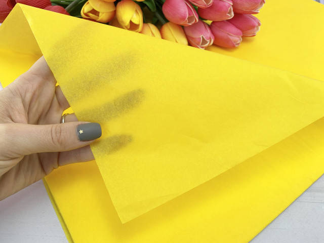 

Бумага тишью 50х75 см (5 шт), цвет желтый