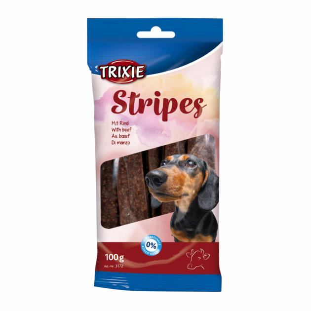 

Ласощі для собак Trixie Stripes Light з яловичиною 10 шт 100 г