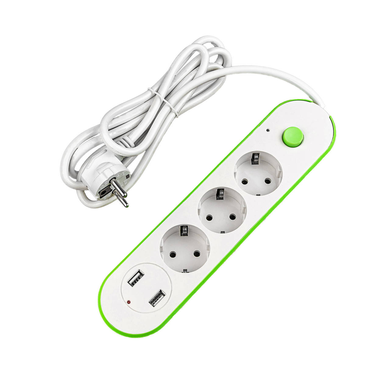 

Сетевой фильтр XOKO SP-3-2, 1.8м м, 3 розетки, 2 USB