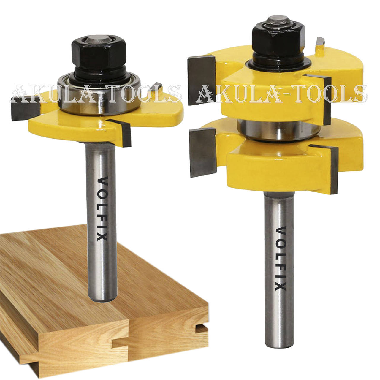 

Фреза паз шип (папа мама) №2 VOLFIX комбинированная пазо-шиповая фреза FZ-120-720 d8