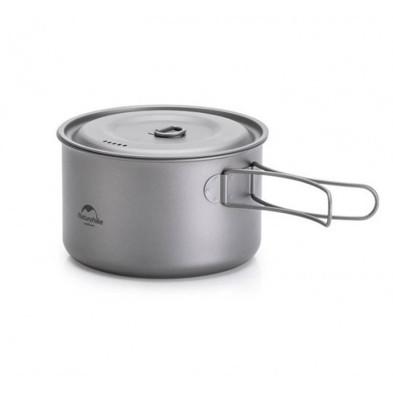 

Туристичний титановий казанок Naturehike TDG01 800 мл каструля з титану / титанова посуда, Темно-серый