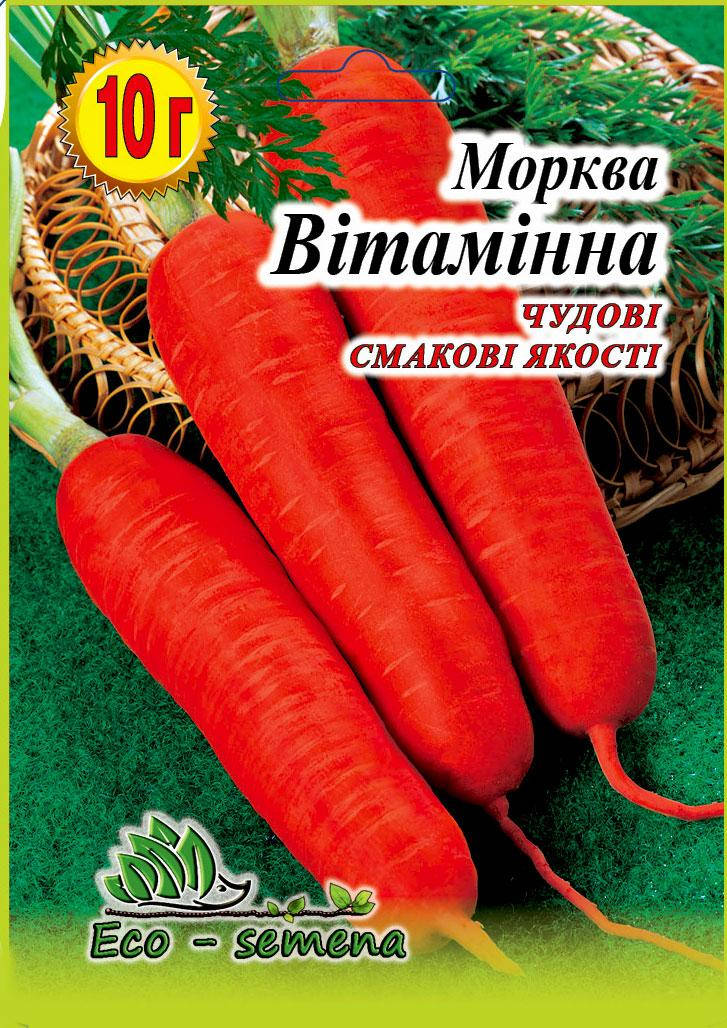 

Eco-semena. Семена Морковь Витаминная, поздняя, 10 г