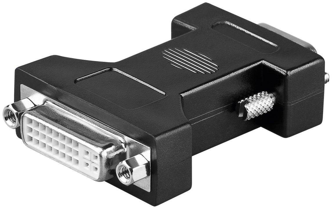 

Перехідник моніторний DVI-VGA HD15 F/M Goobay адаптер 24+5 Nickel Черный(75.06.8029)