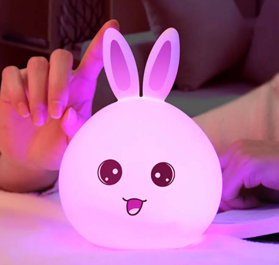

Ночник детский силиконовый RABBIT SILICONE LAMP Светильник детский, Разные цвета