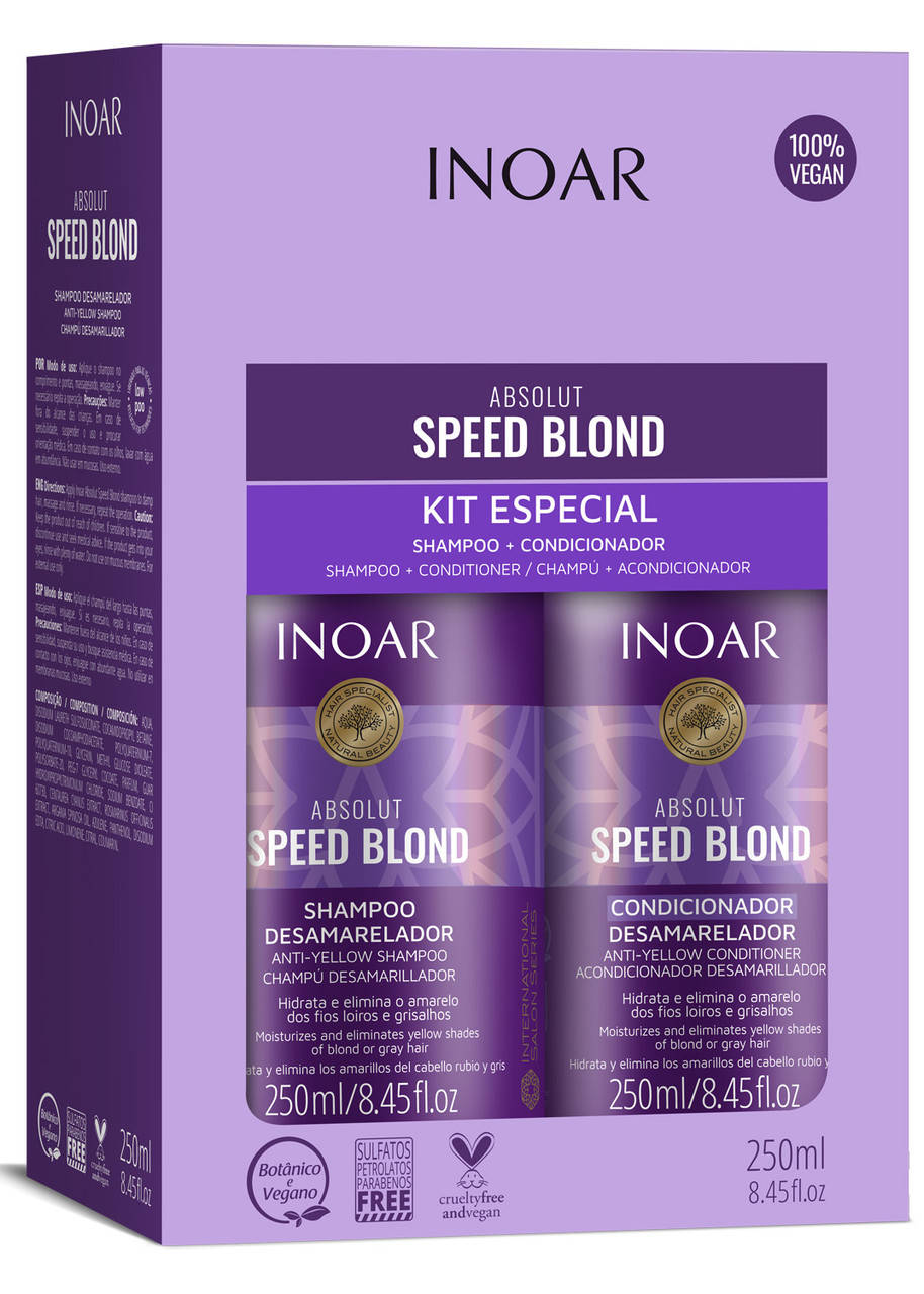 

Набір шампунь и кондиціонер для волос Inoar Absolut Speed Blond 250 мл 250 мл