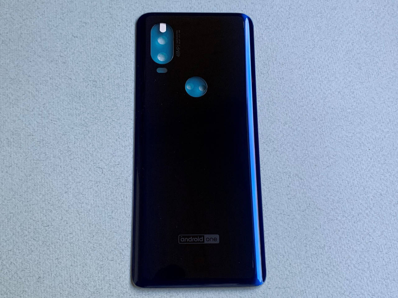 

Motorola One Vision Blue Sapphire задняя синяя на замену стекло, Синий