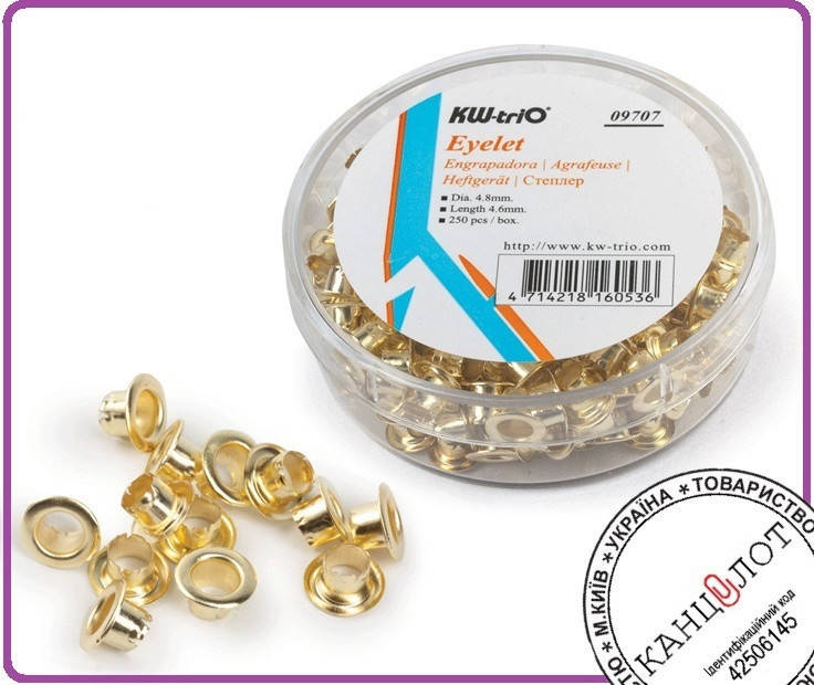 

Заклепки. Люверсы алюминиевые 4,8 мм KW-TRIO.